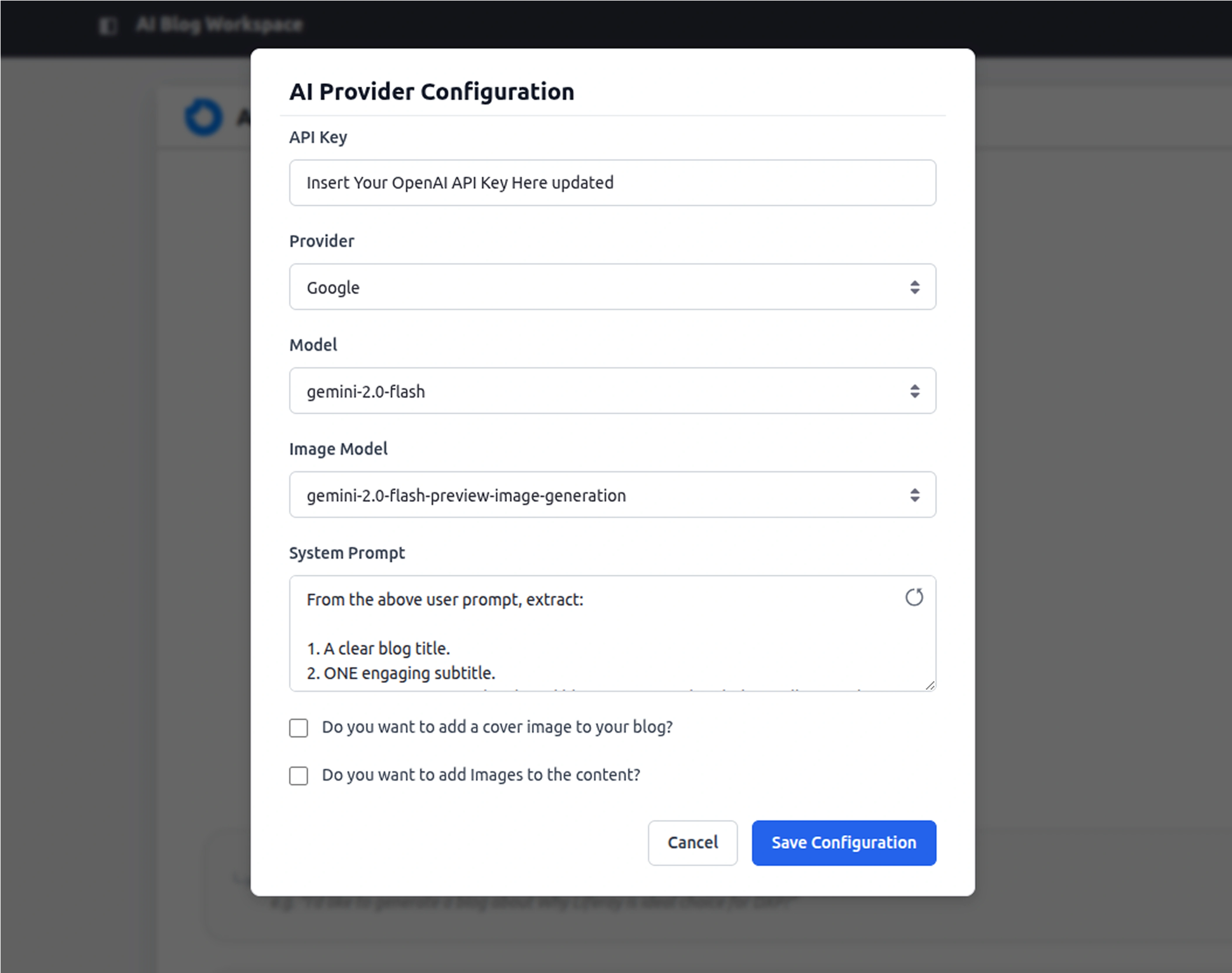 AI Blog Workspace For Liferay screenshot 1