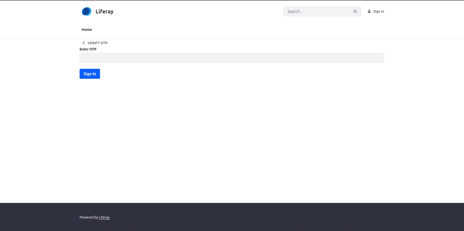 Liferay CE Email MFA screenshot 3