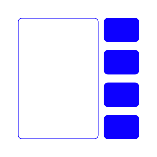 Collection display grid view with Item Highlight icon