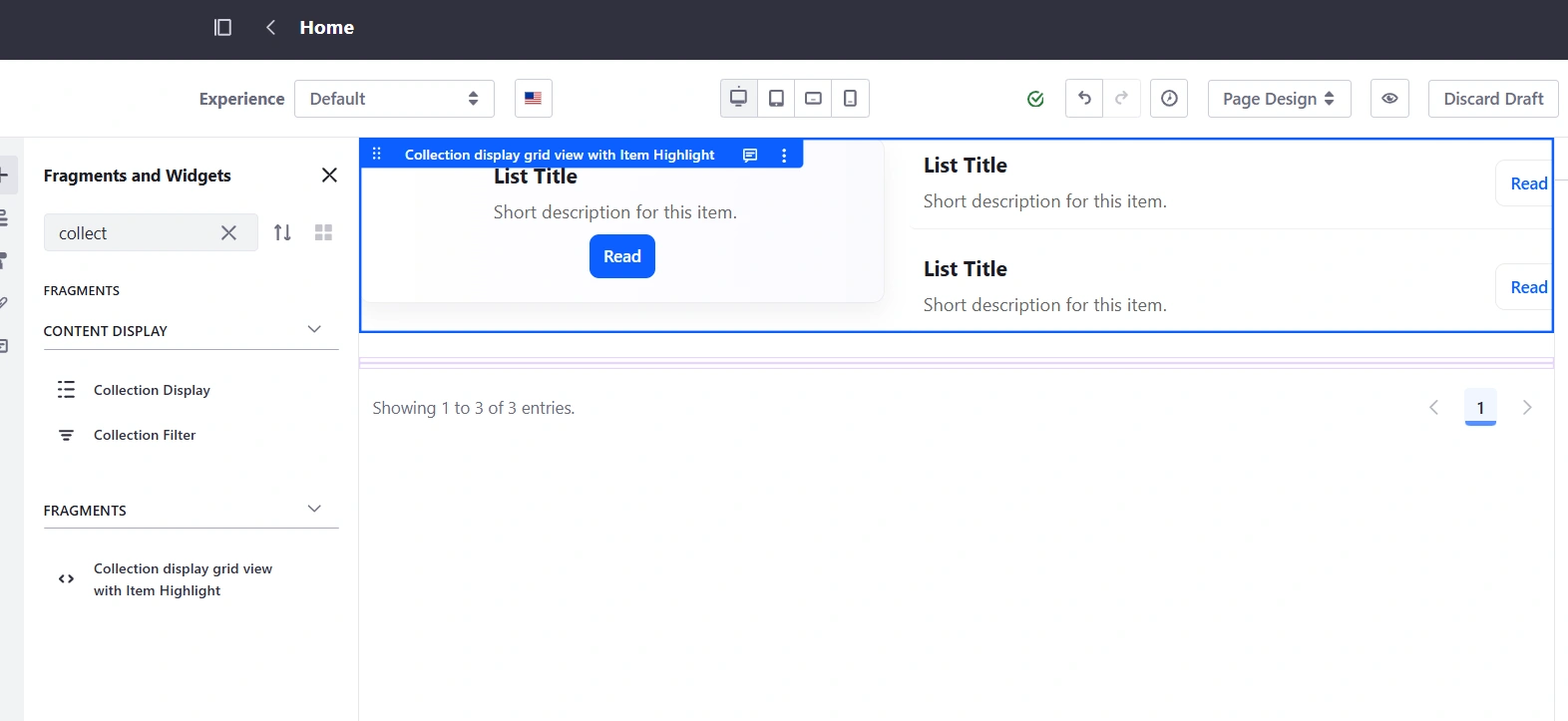 Collection display grid view with Item Highlight screenshot 3