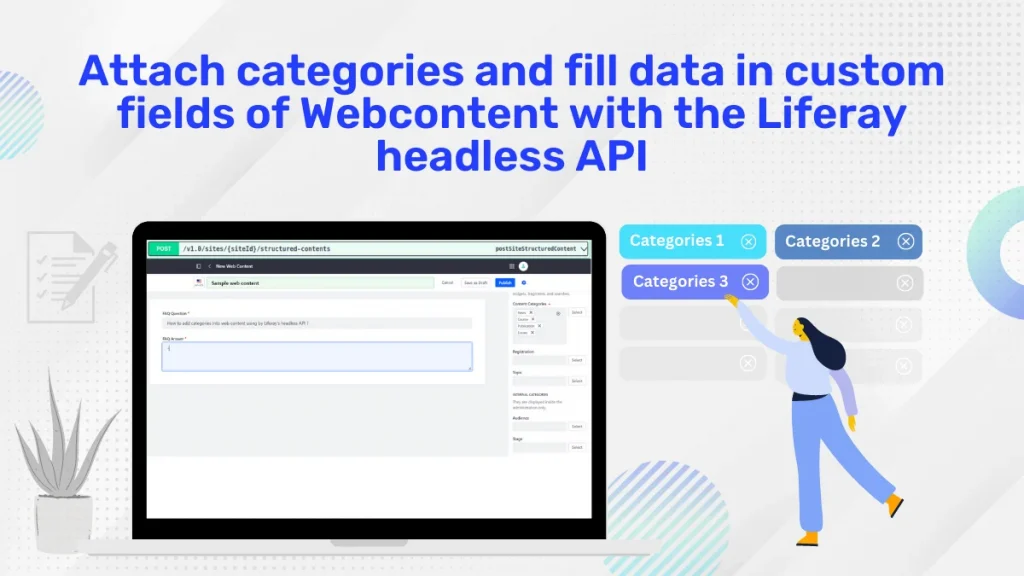 Attach categories and fill data in custom fields of webcontent with the Liferay Headless API Cover Image