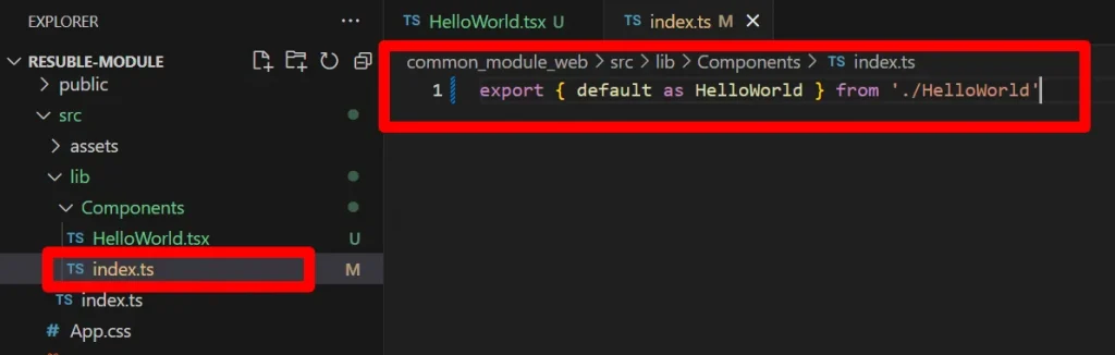 Exporting Components in index.ts