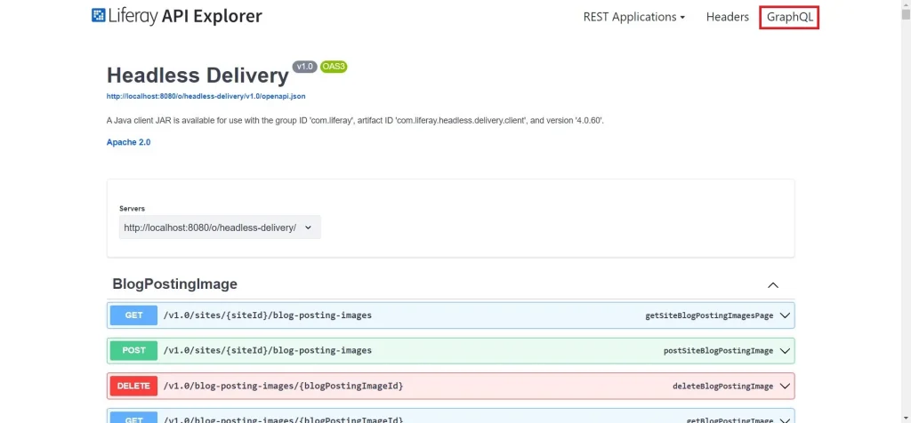 Liferay api Explorer | Debugging React.js and GraphQL in Liferay Liferay API Explorer