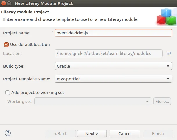 Adding MVC portlet in Liferay workspace