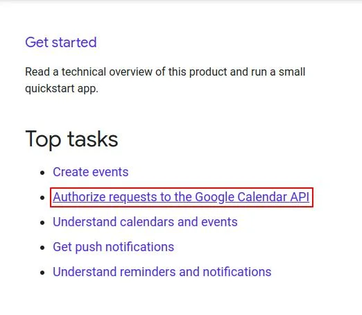 Authorize Google Calendar API after sign-in