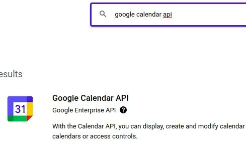 Choose Google Calendar API integration