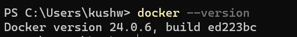 Docker version check command
