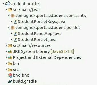 File and folder structure of mvc portlet