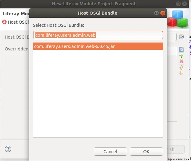 Selecting host OSGi bundle jar file