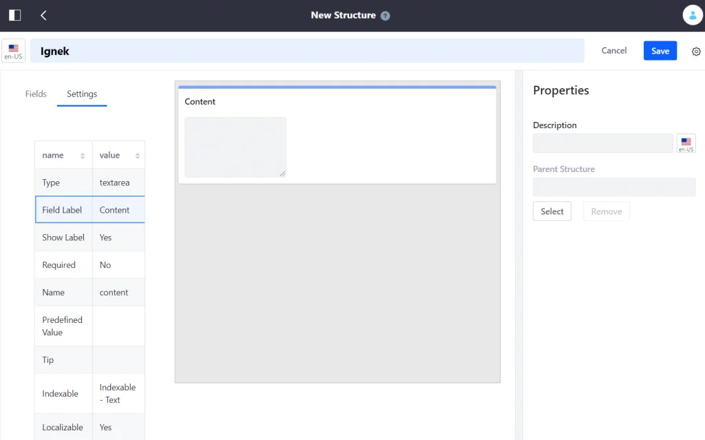 Update text box label to Content | Context Contributor in Liferay 7.2 Update text box label to Content