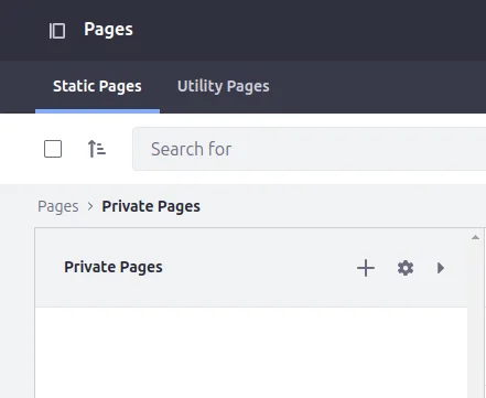 Pages setting