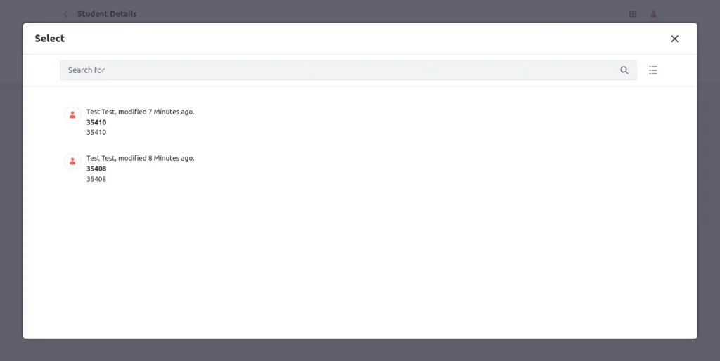 Values of child object | Managing Relationships in Liferay Objects Values of child object