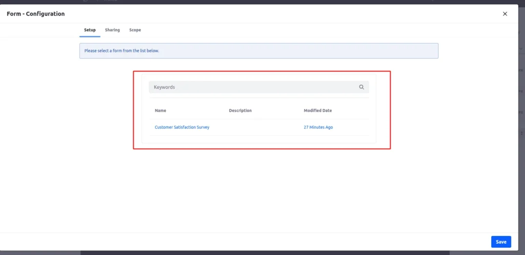 form configuration | Creating a Mini Survey or Poll in Liferay Using Forms Widget form configuration | Creating a Mini Survey or Poll in Liferay Using Forms Widget