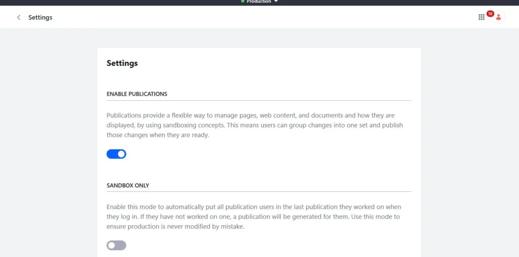 Enable the Publication | From Draft to Live: Executing a Full Publication in Liferay Enable the Publication