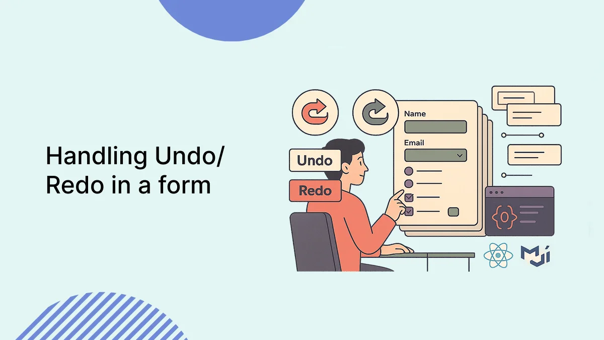 Handaling redo and undo in form