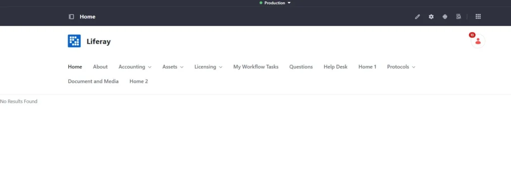 Home page in Production | From Draft to Live: Executing a Full Publication in Liferay Home page in Production