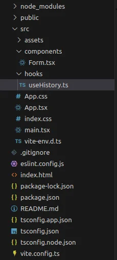 folder structure | Handling Undo/Redo in a form folder-structure