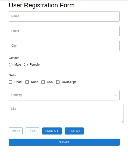 output | Handling Undo/Redo in a form output