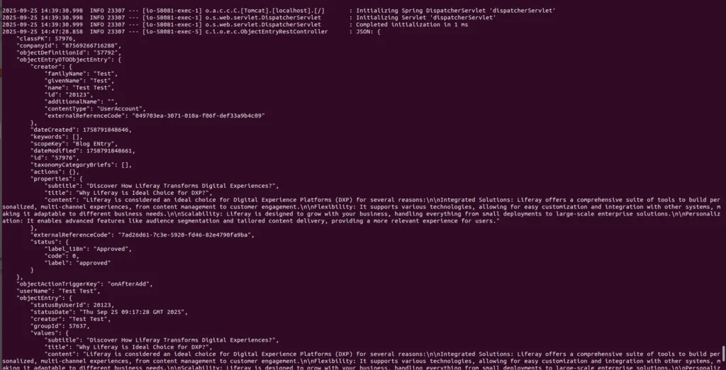 object data | Trigger External Microservices from Object Actions with Client Extensions object-data