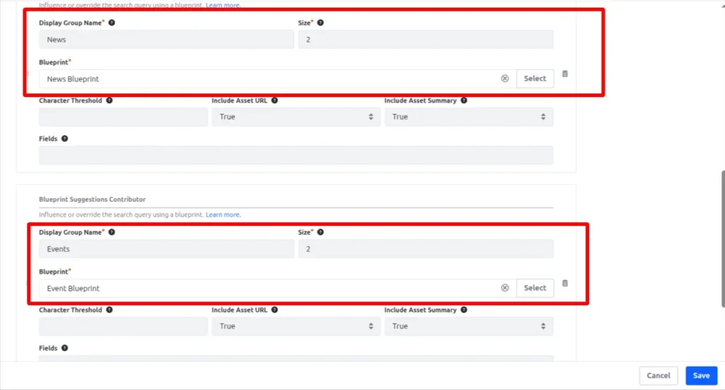 Configure Blueprint | Using Blueprints to Configure Search Suggestions in Liferay Configure-Blueprint
