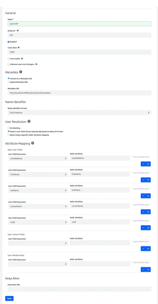 Configure Identity Provider | Configure SAML in Liferay DXP Configure-Identity-Provider