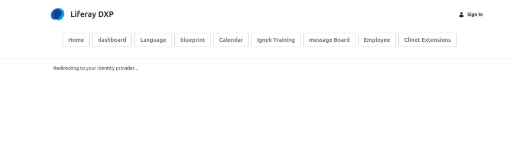 Redirect for Identity Provider | Configure SAML in Liferay DXP Redirect-for-Identity-Provider