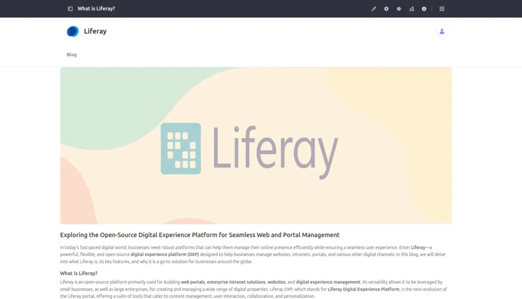 blog display 1 | Creating and Using Information Templates for Liferay Blogs blog-display