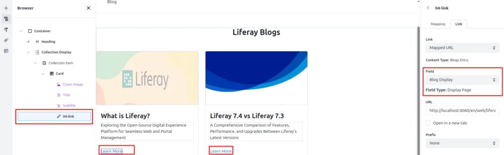 blog link to displaypage 1 | Creating and Using Information Templates for Liferay Blogs blog-link-to-displaypage